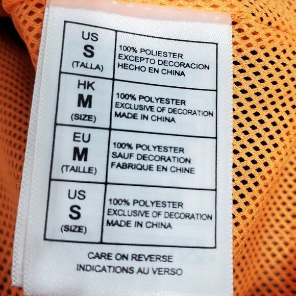 🔹️NWT Disneyland 1955 Orange & Gray Lightweight Hooded Windbreaker Small - Picture 11 of 12